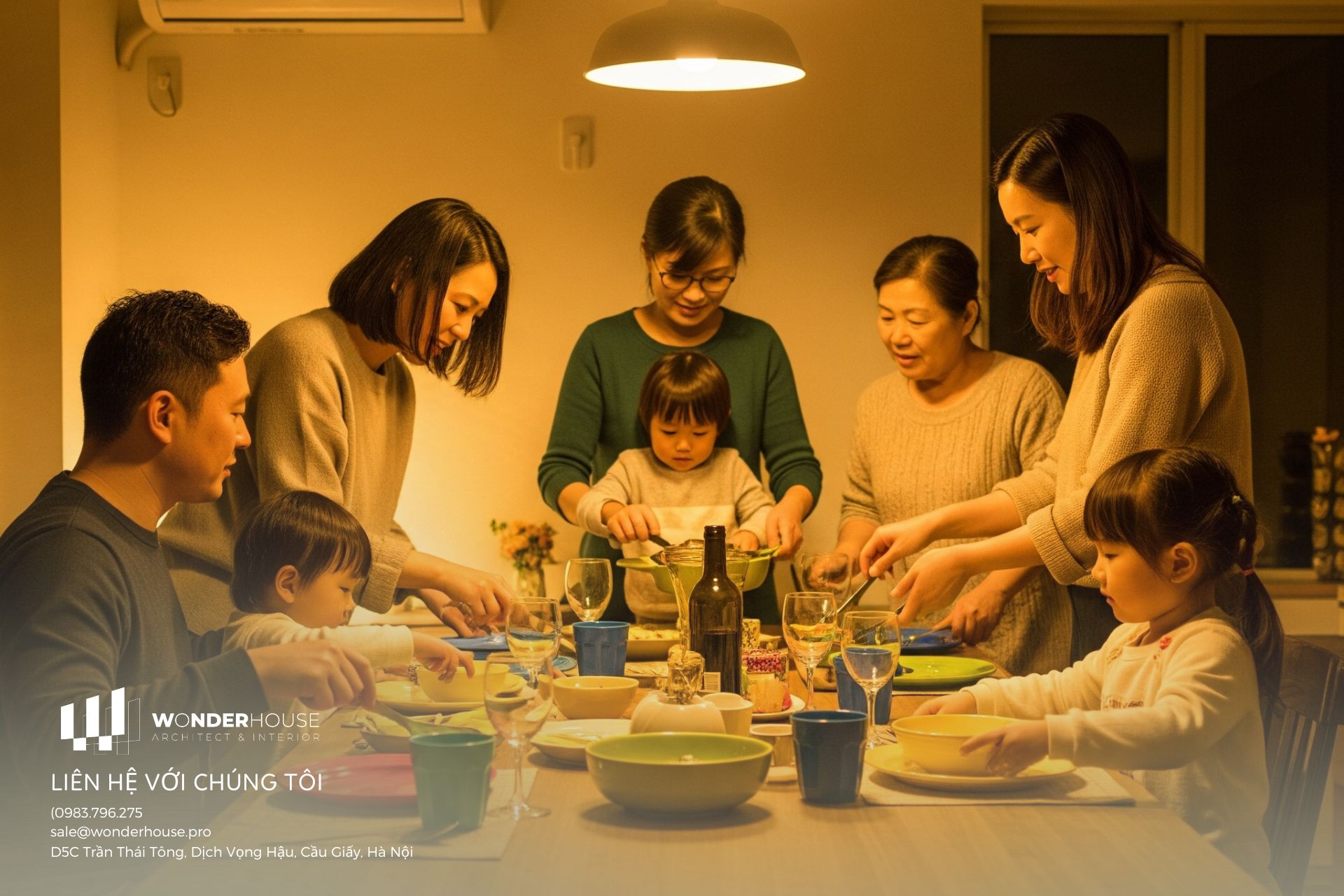 Thiết kế phòng ăn và bếp nên tạo nên sự kết nối cảm xúc